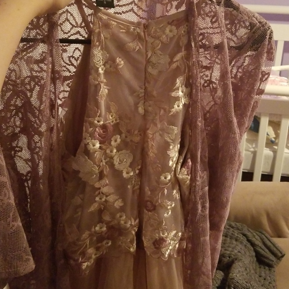 Dusty rose gown